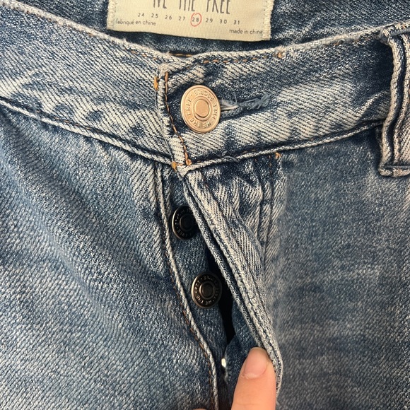 We the Free Loving Good Vibrations Frayed Denim Shorts - Picture 3 of 10